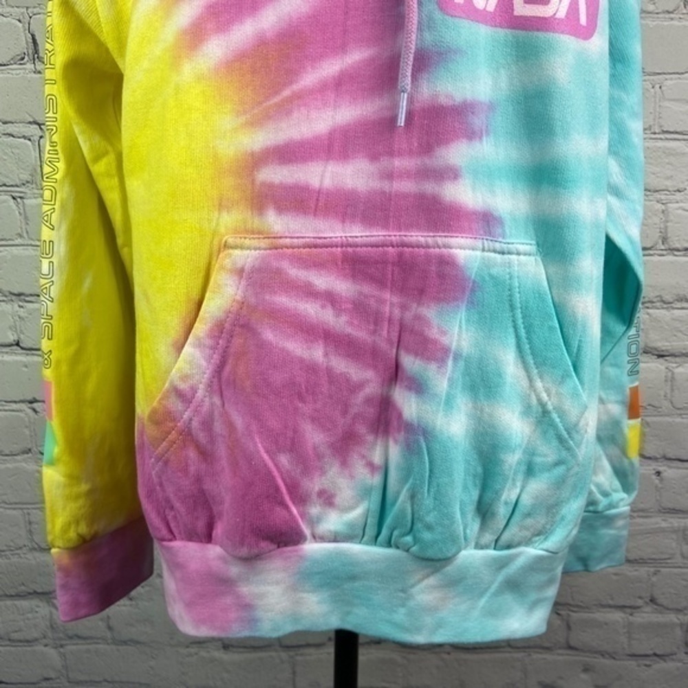 Nickelodeon Hyper Space NASA Sweatshirt Womens Size M Tie Dye Hoodie Sweatshirt - Picture 2 of 16